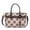 Coffee, variant on MKF Collection Vivian Plaid Vegan Leather Women's Satchel Bag, Elegant Top-handle Purse Handbag by Mia K - Black