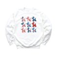 thumbnail image 4 of Patriotic Balloon Dogs Sweatshirt for Women, Teens, and Kids Fun Red White & Blue Sweater White Sweatshirt Youth Small, 4 of 5