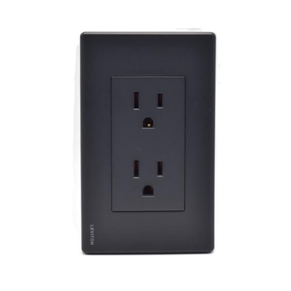 CONTACTO DÚPLEX NEGRO CON PLACA STALO