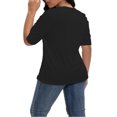 thumbnail image 6 of Women Casual Short Sleeve Realxed Fit Basic T-Shirt Tops, 6 of 6