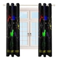 thumbnail image 4 of Colorful Game 2 Panels Blackout Curtains for Bedroom Living Room Drapes Kitchen Room Window Blackout Curtain Grommet, 4 of 6
