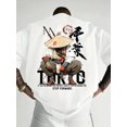 thumbnail image 1 of T Shirt Men's Anime Samurai Design Featuring Japanese Kanji and Hand, 1 of 5