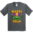 thumbnail image 3 of Inktastic Mardi Gras with Green Masquerade Mask Youth T-Shirt, 3 of 5