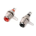 thumbnail image 2 of 10 Pcs Nickel Plated RCA Phono Chassis Panel Mount Female Socket Adapter Red+Bla, 2 of 7