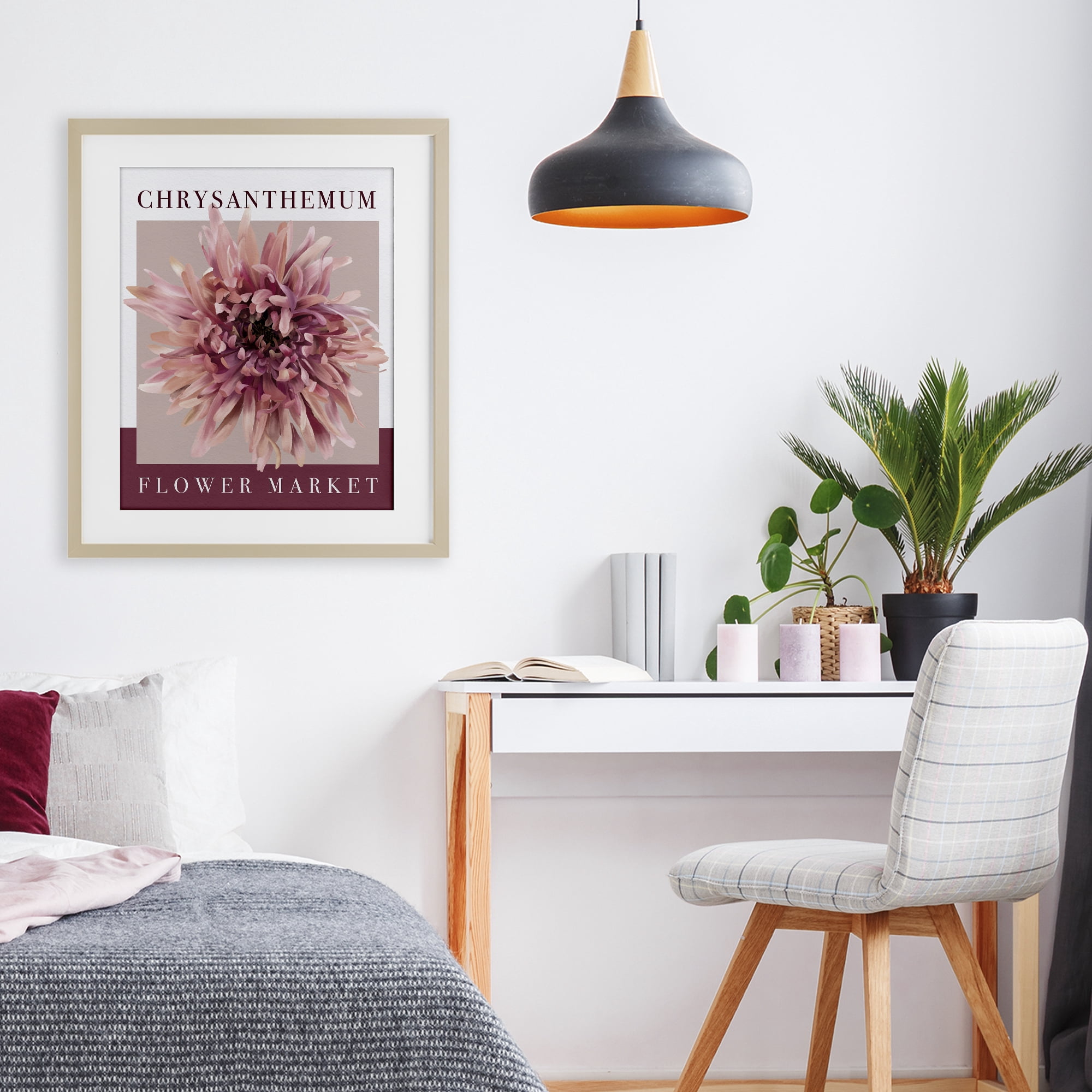 Stupell Industries Chrysanthemum Flower Market Birch Framed Print Under Glass, design by Jennifer Stith