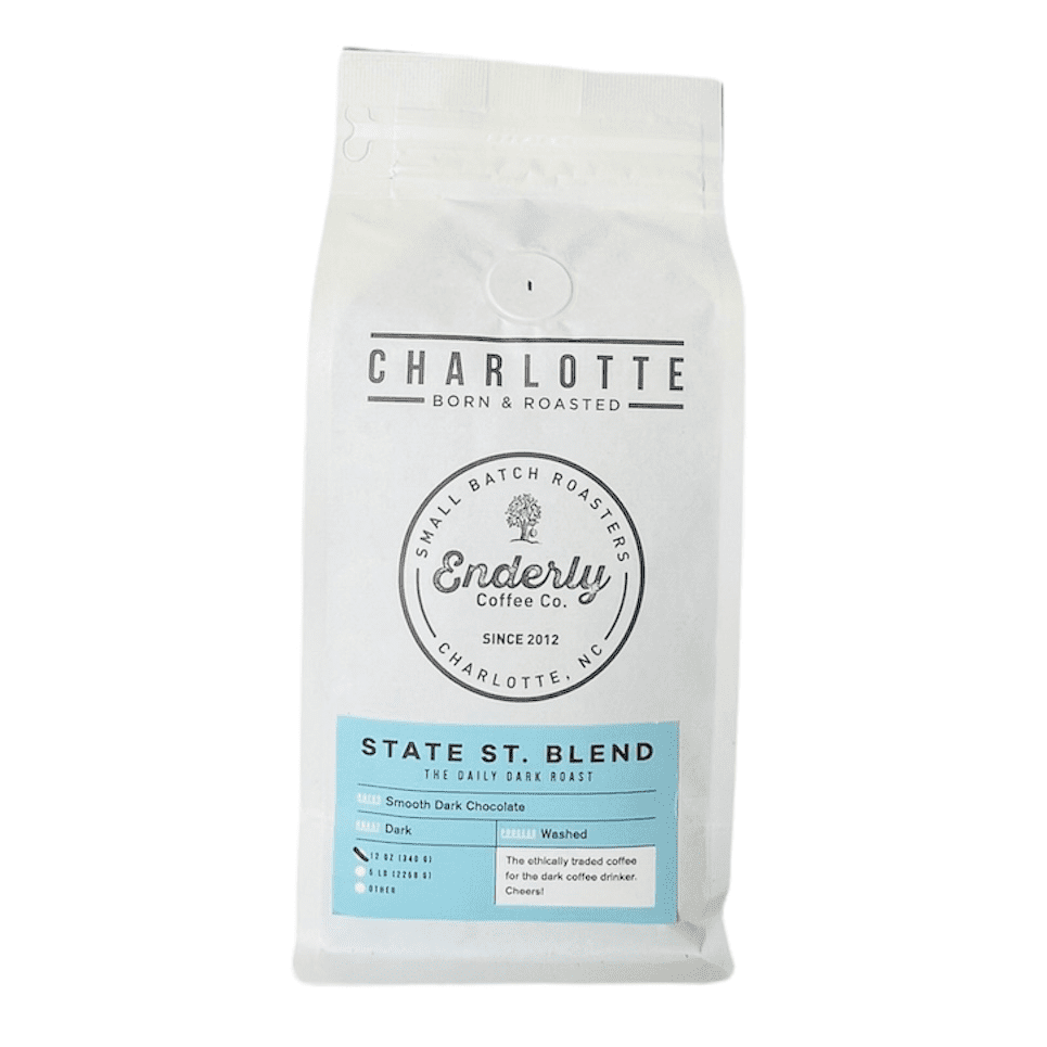 Enderly Coffee Company - State Street Blend, Whole Bean, Dark Roast, 9oz