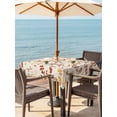 thumbnail image 3 of Outdoor Tablecloth with Umbrella Hole for Patio/Picnic/Party/Camping, Orange Yellow Botanical Waterproof Table Cloth Square Cover Washable, Rustic Country Spring Floral Summer Leaf (54"x 54"), 3 of 8