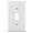 White, variant on Leviton 80701-T Light Almond Nylon Single Gang Toggle Light Switch Wall Plate