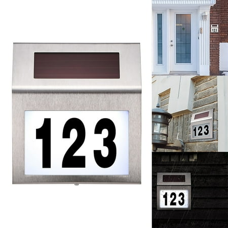 

Dido Solar Stainless Steel Lamp With Led House Number Lamp Outdoor
