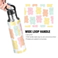 thumbnail image 4 of Yayeee 20oz Insulated Water Bottle Double Wall Stainless Steel with Flip Straw Lid, Cute Gummy Bears Pattern, 4 of 7