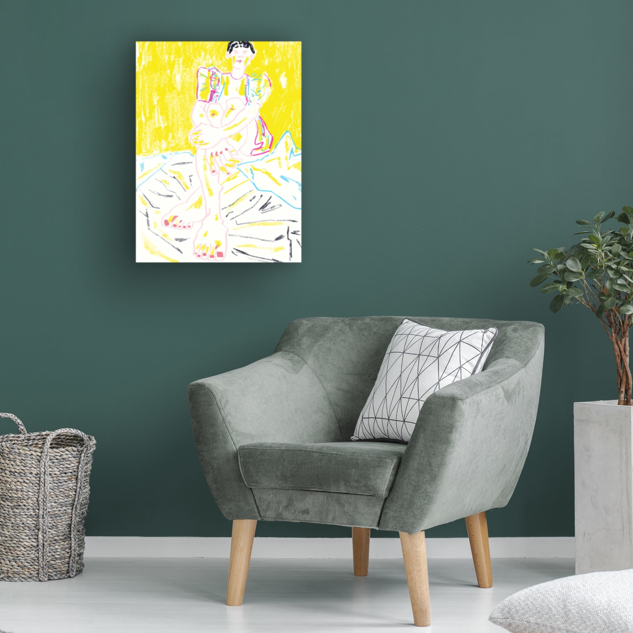 Trademark Fine Art Francesco Gulina  The Girl In The Yellow Dress Canvas Wall Art