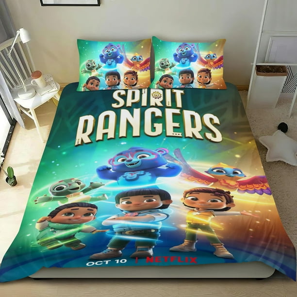 Guardianes del Espíritu Conjunto de sábanas temático, trío de piezas, cómodo y amigable con la piel, diseño único, regalo de decoración para el hogar para familiares, amigos y fans,140cm *210cm
