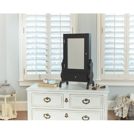 Firstime Co Tabletop Mirror With Jewelry Storage In Black Tabletop Mirror With Jewelry Storage