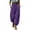 #0083-Purple, variant on Pounoo Women's Pants Elastic Drawstring Waist Balloon Leg with Pockets Lightweight Casual Trousers for Summer and Vacation Wear Gift