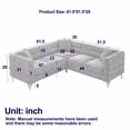 thumbnail image 4 of Sectional Couches for Living Room, L Shaped Sofa Couch 81.5 Inch Sectional Couch 5-Seater Corner Sofas with 3 Cushions for Small Apartment, 4 of 9
