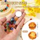 thumbnail image 2 of Uxcell cuentas de cristal redondas de 8 mm, 100 piezas de cuentas de bola facetadas de vidrio para hacer joyas, naranja, 2 of 6