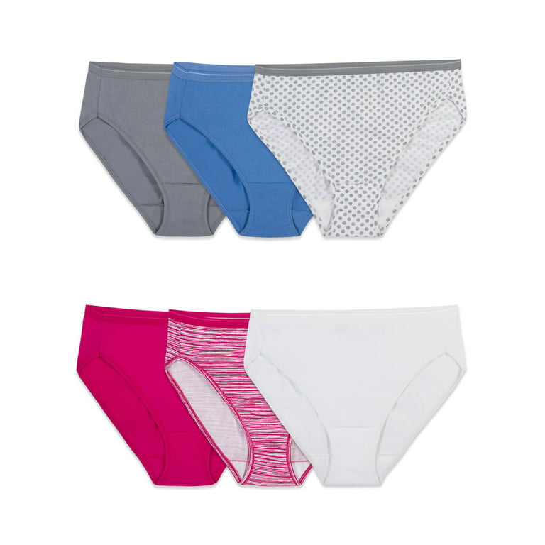 Fruit of the Loom Women's 6 Pack Cotton Brief Panties, Assorted, 6 :  : Clothing, Shoes & Accessories