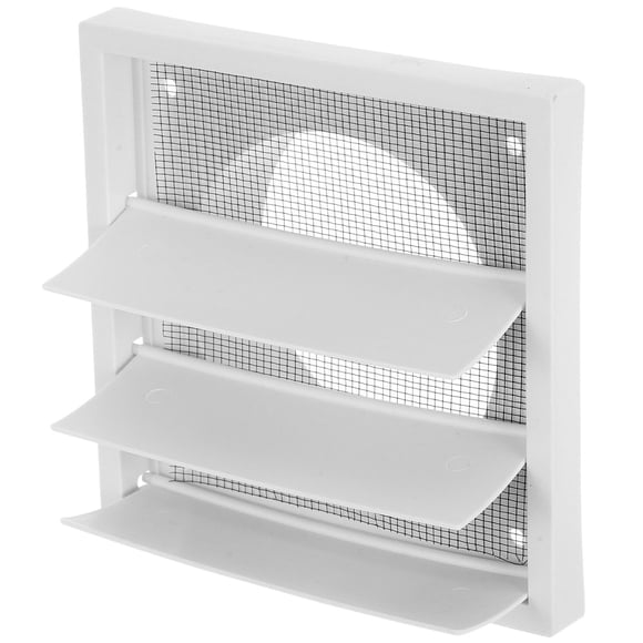 SHOWERORO Exterior Wall Vent White ABS Louvered Design 1Set for Shed Vents Ventilation
