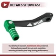 thumbnail image 4 of Folding Motorcycle Gear Shifter Lever for Yamaha TTR 50cc Aluminum Alloy Pedal Shift Lever Arm Black Lever Green Head with Silver Tone Ring, 4 of 6