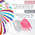 thumbnail image 4 of Talisi Reusable Menstrual Cups Set of 2 with Collapsible Silicone Foldable Sterilizing Cup - Tampon and Pad Alternative - Menstruation Feminine Period Cup for Regular and Heavy Flow with Sterilizer, 4 of 9