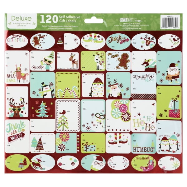 Paper Craft Deluxe Holiday Self Adhesive Gift Labels - 120 Count
