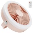 thumbnail image 2 of Ventilador eléctrico inteligente con control remoto y mini ventilador de 3 velocidades para el hogar y exteriores, color rosa, 2 of 15