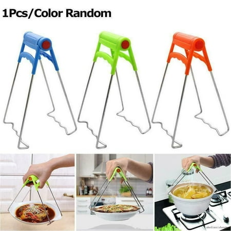 

Bowl Clip Pot Dish Plate Anti-Scald Clamp Gripper Steel Tools Goo Tong