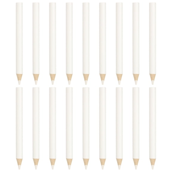 Uxcell 18 Pcs Wooden Colored Pencils, Short Oil Based Colored Pencils for Artists Teachers Adults Coloring Books Painting Sketching Drawing, White