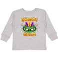 thumbnail image 3 of Inktastic Mardi Gras with Green Masquerade Mask Boys or Girls Long Sleeve Toddler T-Shirt, 3 of 5