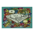 thumbnail image 1 of Urban Graffiti Cutting Board, Hand Drawn Music Instruments Colorful Microphone Saxophone Guitar Headphone, Decorative Tempered Glass Cutting and Serving Board, in 3 Sizes, by Ambesonne, 1 of 2