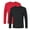 Black+Red 2 Pack, variant on Gildan Unisex Performance Long Sleeve T-Shirt 100% Polyester Breathable Classic Fit Tee (Royal, L)