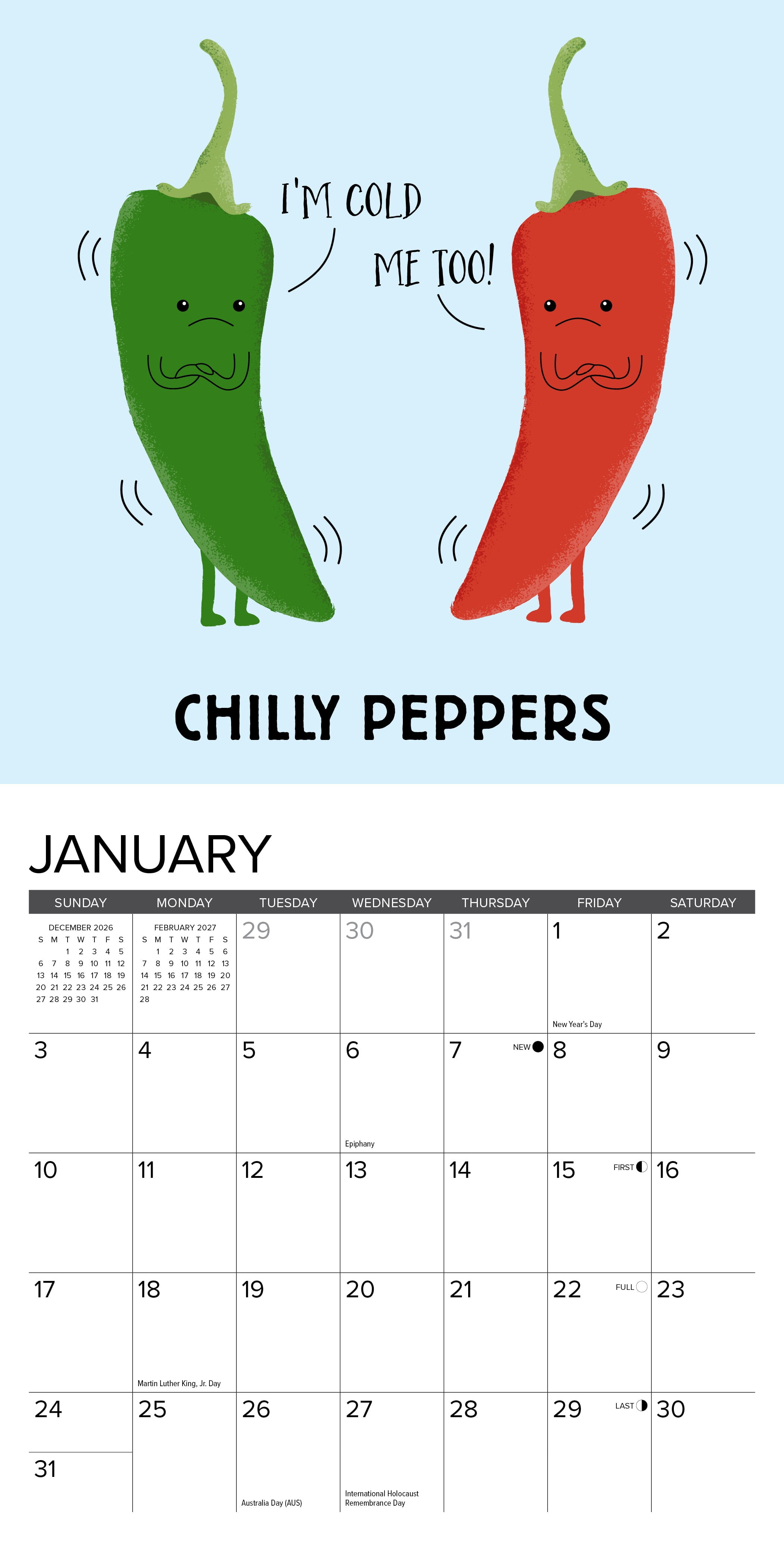 Willow Creek Press, Pun Intended 2027 Mini Wall Calendar