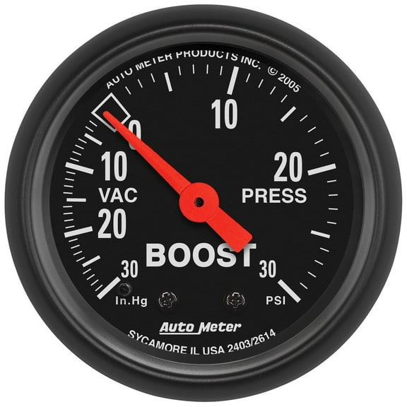 AUTO METER 2614 2IN BOOST-VAC, 30 IN. HG/ 30 PSI, MECH, Z-SERIES