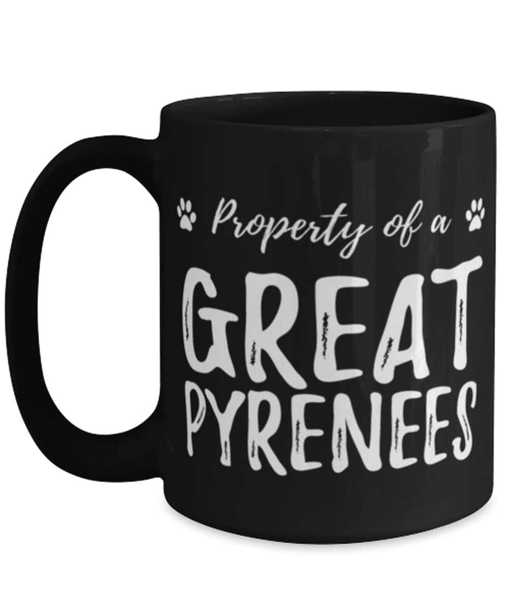 coffee cup Great Pyrenees mug Black ceramic mug 15oz mug Pyrenees gift mug funny dog mug dog lover gift Pyrenees lover coffee lover