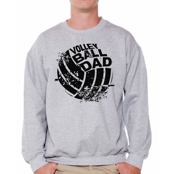 Awkward Styles Men's Volleyball Dad Graphic Sweatshirt Tops Black Team Sport Volleyball Father's Day Gift