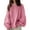 Pink, variant on KDDYLITQ Womens Drop Shoulder Split Hem Tops Crewneck Lantern Long Sleeve Ribbed Kni Sweater Solid Color Casual Pullover Sweater Knitting Soft Fashion Clothes Black 2XL