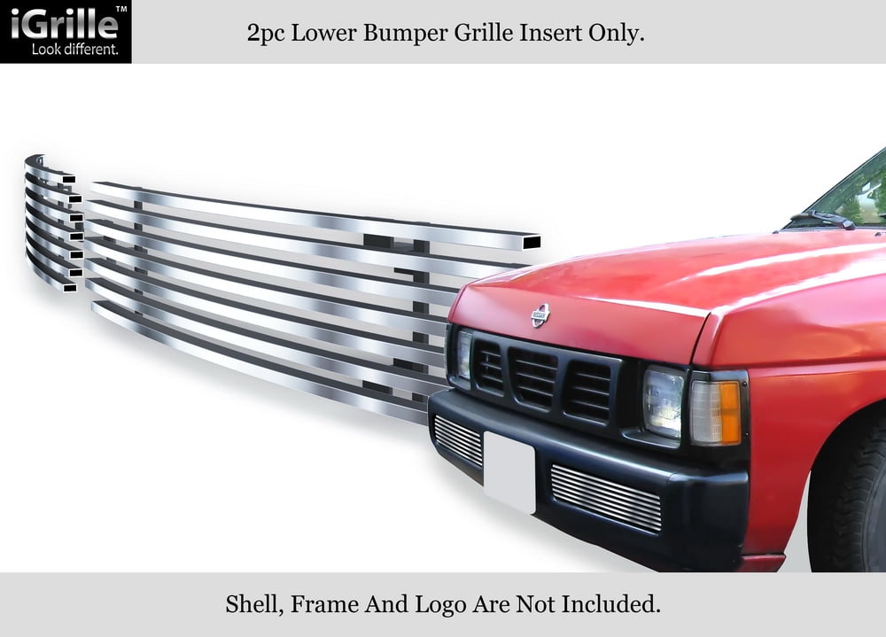 For 9597 Nissan Hardbody Bumper Stainless Chrome Billet Grille Insert