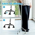 thumbnail image 5 of Quad Cane Tips 1/2 Inch, 4 Pcs Replacement Foot for Standing Stick Women Men Seniors, Black(Style 3), 5 of 7