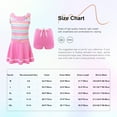thumbnail image 7 of TiaoBug Two Pieces Bathing Suit for Child Girls Flounces Ruffled Sleevelss Swim Dress with Shorts Pool Beach Swimwear Blue 7-8, 7 of 7