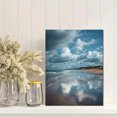 thumbnail image 2 of Dramatic Cloudy Beach Reflection Canvas Print, Perfect for Living Room, Office, Hotel, Cafe, Bathroom, 2 of 8