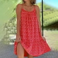 thumbnail image 2 of Pompotops Robe Courte Décontractée Sans Manches à Bretelles pour Femme, Coupe Relax, 2 of 6