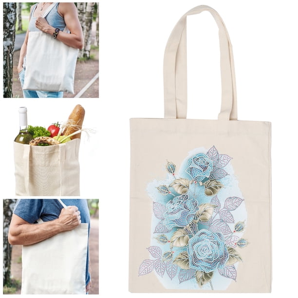 Bolsa De Compras Para Pintura De Diamantes, Bolsa De Pintura De Diamantes, Resina Reutilizable + Tela, Multiusos Para Ir De Compras, Correr, Viajar Y Oficina Para La Escuela