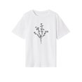 thumbnail image 1 of Camiseta de verano con cuello redondo para mujer, camiseta básica informal para viaje, calle, Camping XL, 1 of 7