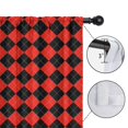 thumbnail image 4 of Blackout Kids Curtains,Red Black Checkerboard Checkered Pattern Childrens Insulated Curtains Set Of 2,Bedroom Essentials,Toddler Room Decor 52"x84", 4 of 5