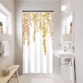 thumbnail image 2 of Yellow Leaves Single Stall Shower Curtain 36Wx72H Inch Fall Eucalyptus Bathroom Decor Watercolor Autumn Botanical Plants Fabric Waterproof Home Bathtub Decor 7 Pack Plastic Hooks CO-DC1V, 2 of 4