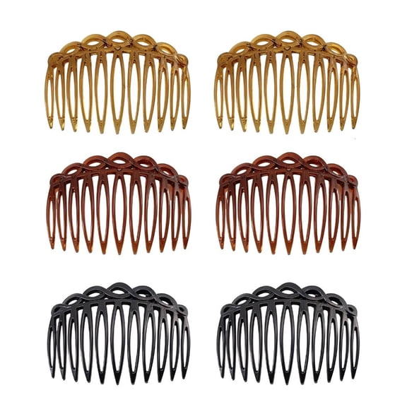 Weflink 6 Piece Hair Combs French Design Side Combs for Styling Most Hair Types Women