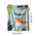 thumbnail image 3 of Large Flannel Christmas Blanket 130x100cm Digital Print Throw Oversized Holiday Bedding Sofa Cover Warm Comfortable Polyester Fabric, 3 of 5