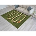 thumbnail image 3 of Green Rugs, Soft Rug, Office Decor Rug, Snake Pattern Rug, Hallway Rugs, Animal Rug, Luxury Rug, Animal Rug Step Rug, Accent Rug, Home Decor, 3.9'x5.9' - 120x180 cm, 3 of 8