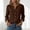 Brown, variant on MOJOGO Women's Cotton Linen Shirts Button Up Shirt with Long Sleeve V Notch Neck Blouses Spring Summer Casual Tops Yellow S