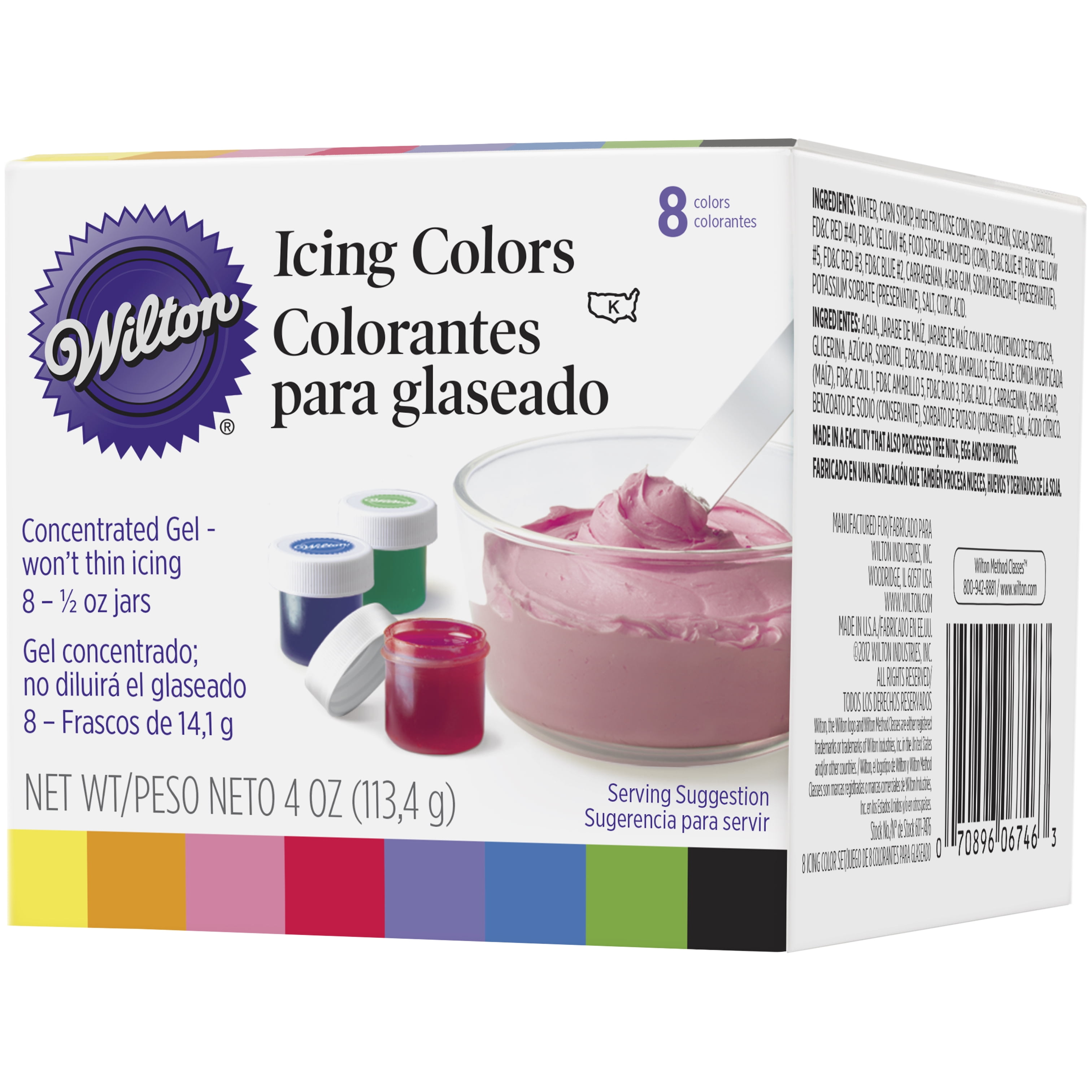 8 colorants alimentaires wilton en gel